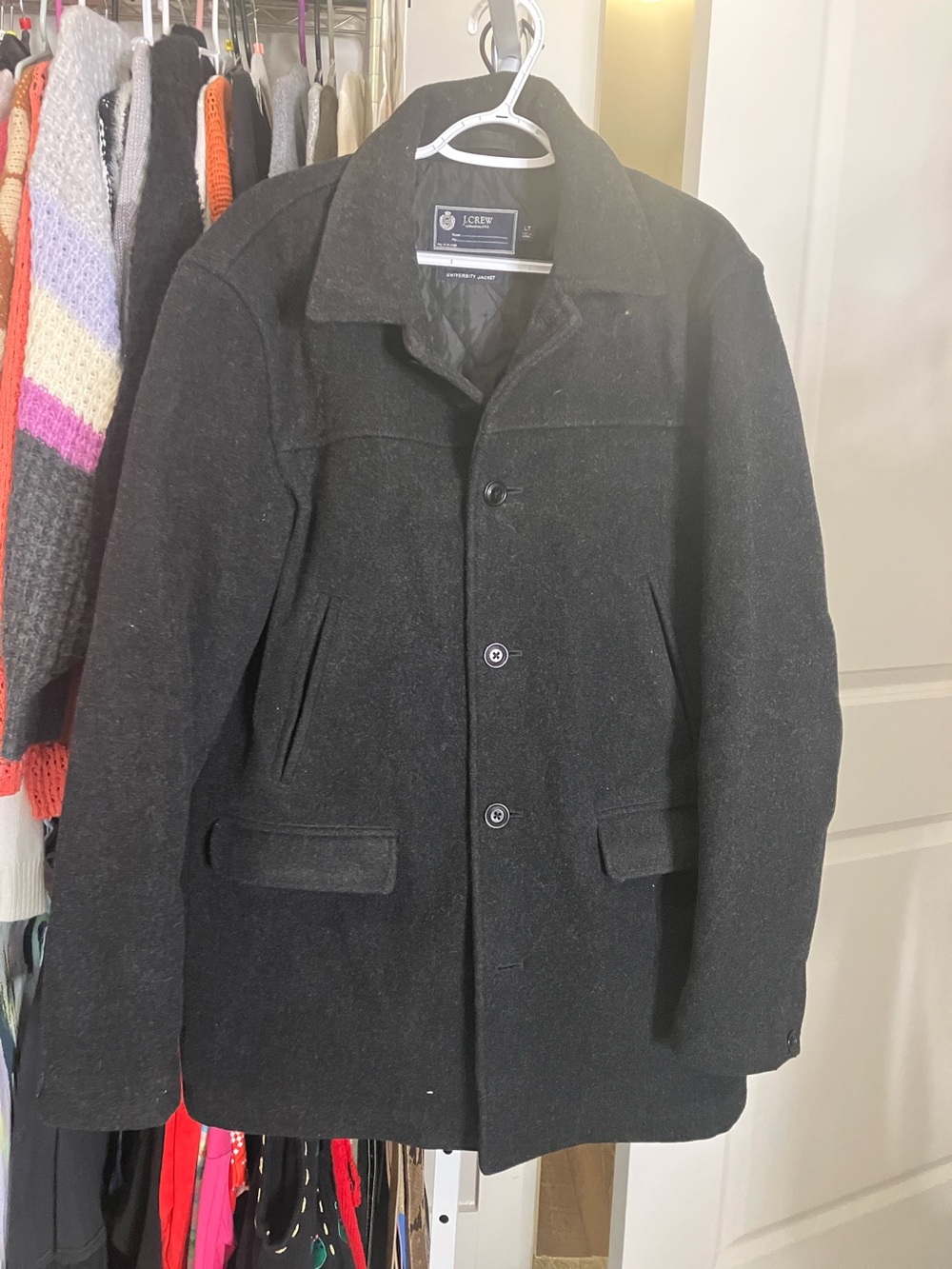 J. Crew Men's university coat.